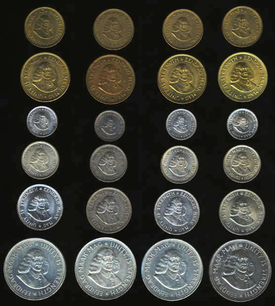 JAN van REBEECK : First Coin Decimal Sets of the Republic of South Africa (1961-1964)