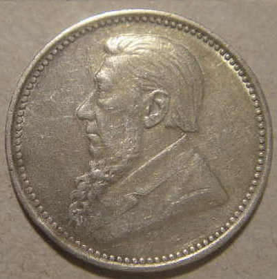 Paul Kruger (Z.A.R.) Tickey (Silver 3d) of 1897 (almost Uncirculated)