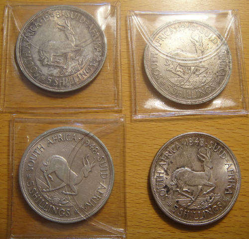 4 x 1948 SA Union Crowns  (Bid per Coin to take all four)