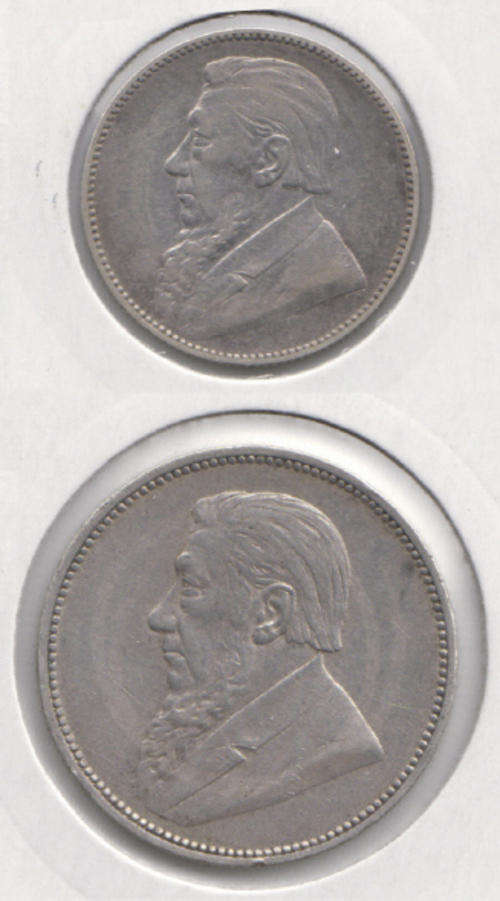 Paul Kruger Z.A.R. Shilling (1/-) & Two Shilling (2/-) of 1896
