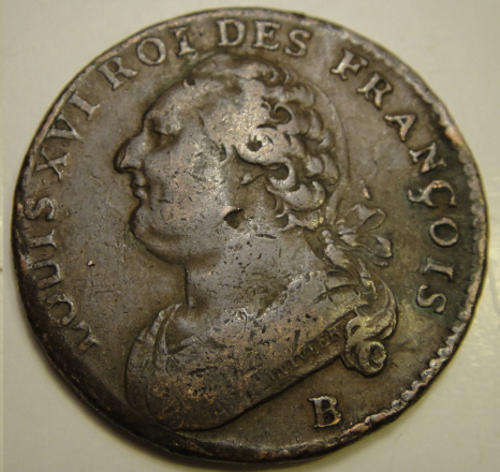 France : 12-Deniers of King Louis XVI of 1791