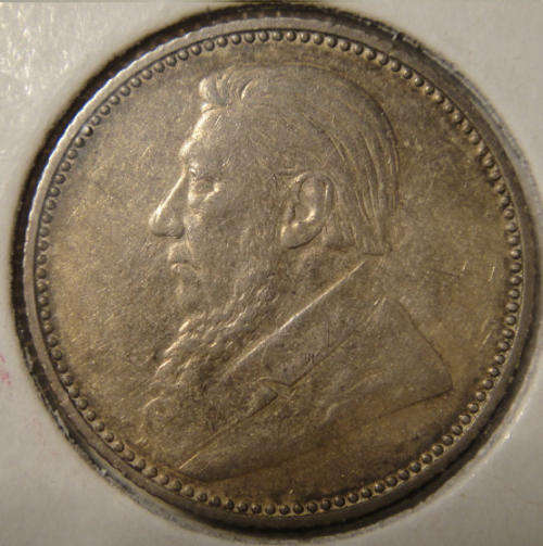 1897 Paul Kruger  Z.A.R. Six Pence (6d)