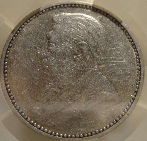 1893 Paul Kruger Z.A.R. Sixpence (6d) : Sangs graded VF35