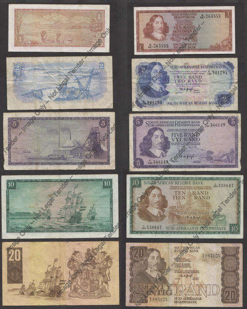 TW de Jongh Type Set of Jan van Riebeeck notes