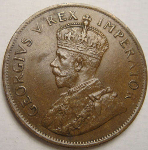 1929 Penny : Union of South Africa