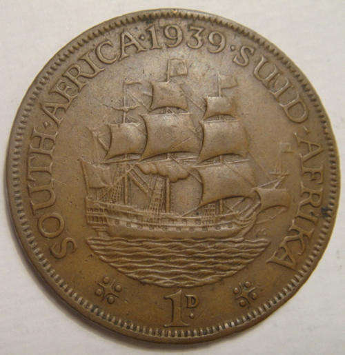 1939 Penny : Union of South Africa