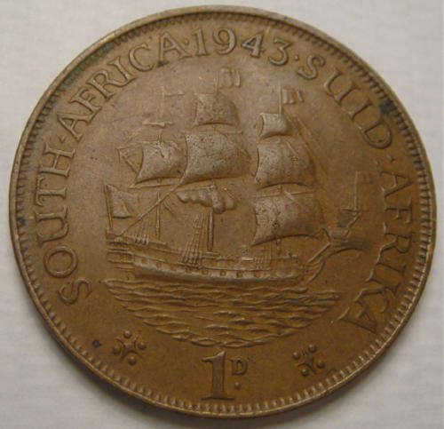 1943 Penny : Union of South Africa