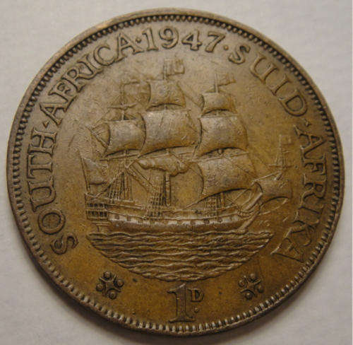 1947 Penny : Union of South Africa