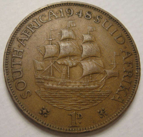 1948 Penny : Union of South Africa