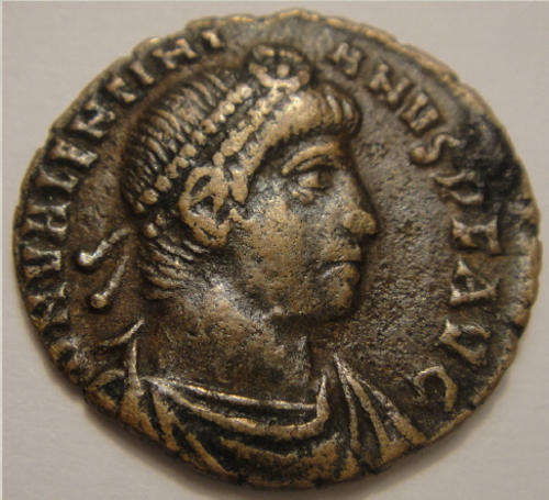 Roman Bronze AE3 of Emperor Valentinian I (364-375 A.D.)