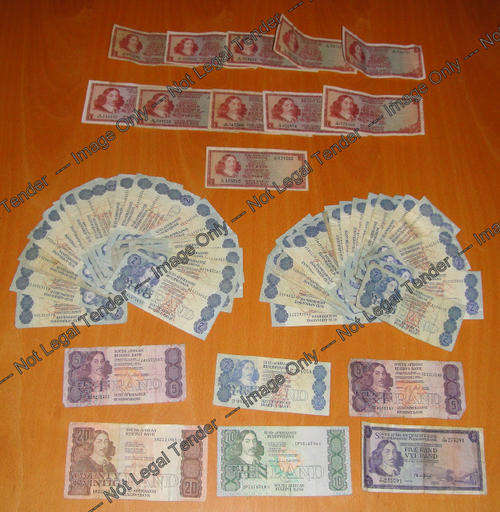 Huge Collection (over 70 notes) of Jan van Riebeeck Banknotes from the 1960s onwards