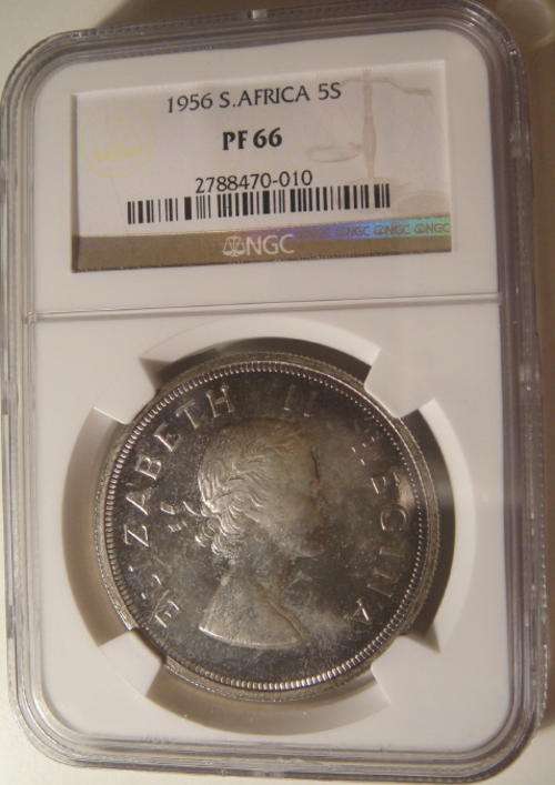 1956 Crown (5-Shilling) : Union of South Africa : NGC graded PROOF (PF66)