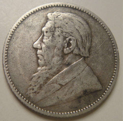 Z.A.R. : STERLING SILVER Shilling (1/-) of President Paul Kruger dated 1894