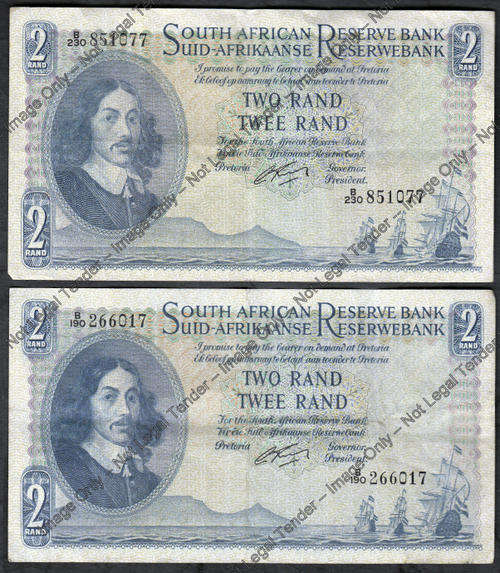 Two (2) G Rissik R2 Notes of 1962 (Bid per note to take both)