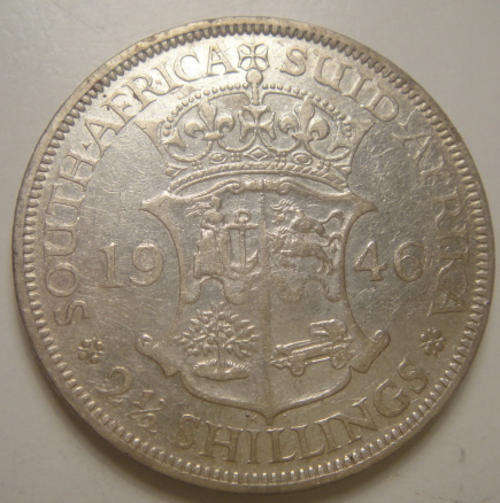 1946 Half Crown (2/6-) : Union of South Africa
