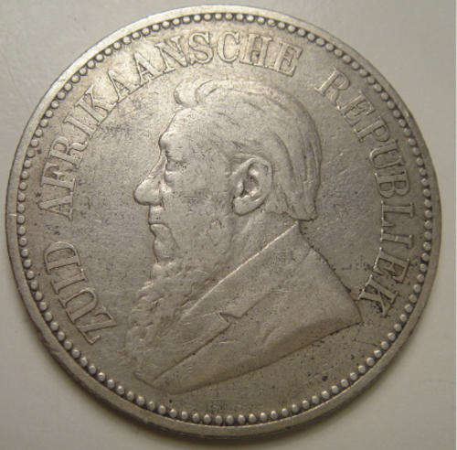 1894 Half Crown (2/6-) : Paul Kruger ZAR