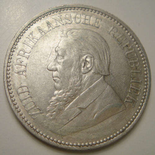1896 Half Crown (2/6-) : Paul Kruger ZAR (Extremely Fine)