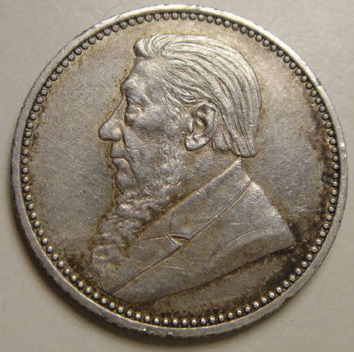1892 Sixpence (6d) : Paul Kruger ZAR
