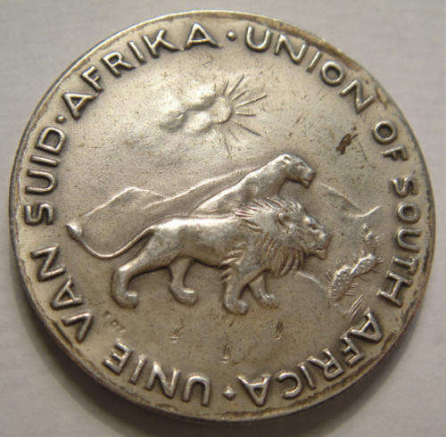 South African Union: SILVER MEDAL : Coronation of King George VI & Queen Elizabeth (1937)