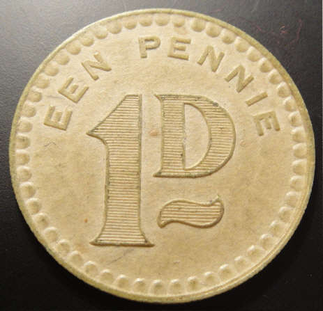 One Penny (1d) Token : SA Union Internment Camps