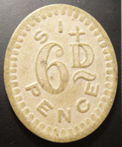 Six Pence (6d) Token : SA Union Internment Camps