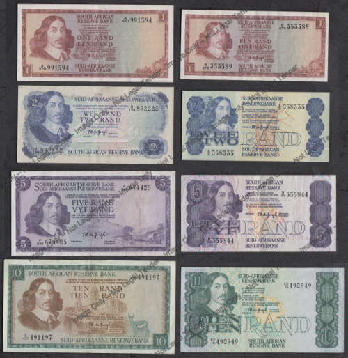 T.W. de Jongh : BOTH the earlier & later sets (1960s and 1970s): R1 up to the R10