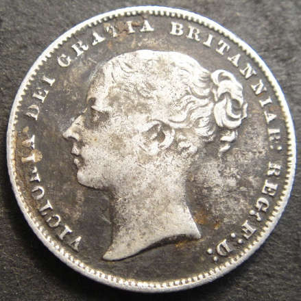1866 Sterling Silver Shilling (1/-) of Queen Victoria