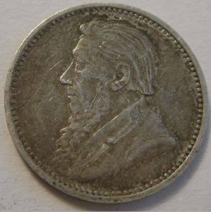 1896 Paul Kruger ZAR Tickey (3d)