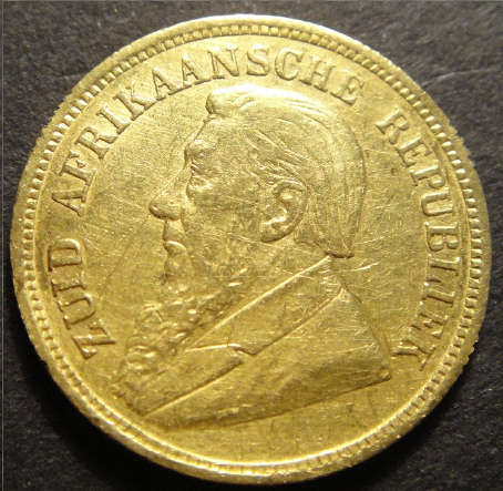 1894 GOLD Half-Pond : Z.A.R.  Paul Kruger