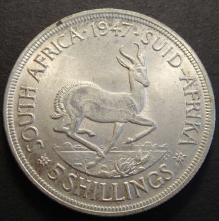1947 Silver Crown of the Union of South Africa (Superb Condition)