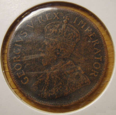 FIBRE : 1930 Penny (1d) of the Union of South Africa