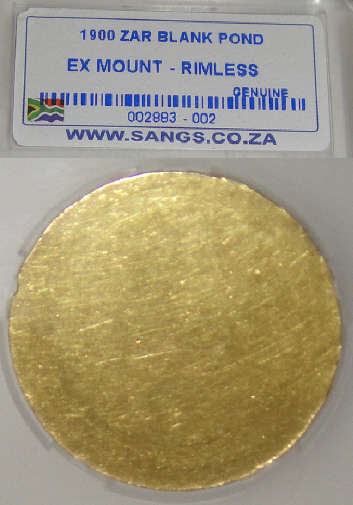 ZAR Rimless GOLD KAAL-POND (Lydenburg Pond) : Authenticated by Sangs