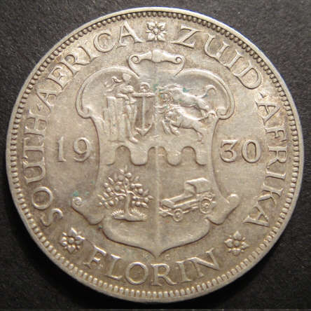 1930 Two-Shilling (2/-) : Union of South Africa