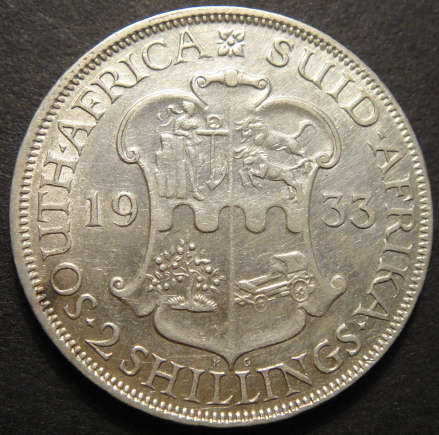 1933 Two-Shilling (2/-) : Union of South Africa