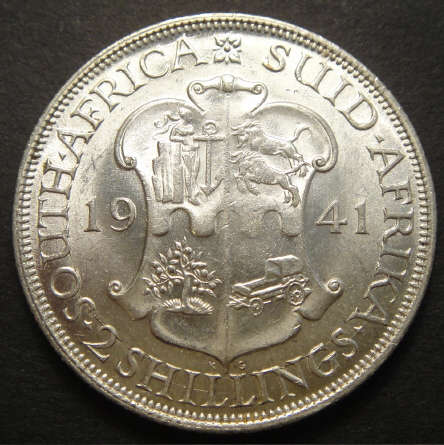 1941 Two-Shilling (2/-) : Union of South Africa