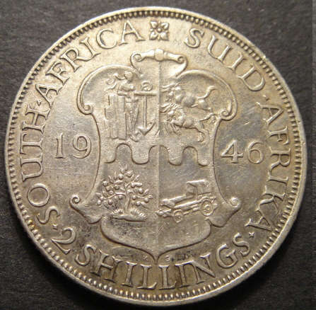 1946 Two-Shilling (2/-) : Union of South Africa