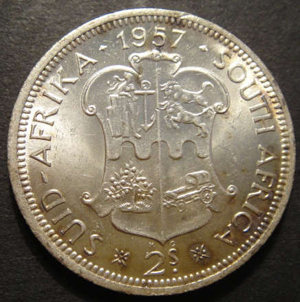 1957 Two-Shilling (2/-) : Union of South Africa