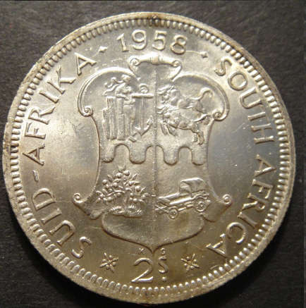 1958 Two-Shilling (2/-) : Union of South Africa