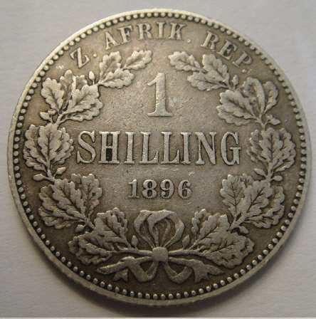 1896 Shilling (1/-) Paul Kruger ZAR