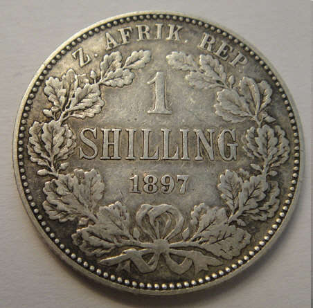 1897 Shilling (1/-) Paul Kruger ZAR