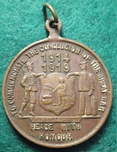 Johannesburg Medal for the Conclusion of the Great War 1914-1919