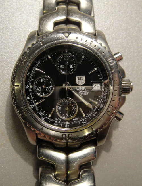 Mens Steal TAG Heuer Link Automatic Wrist Stopwatch