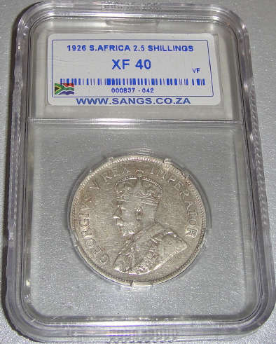 1926 Half-Crown (2/6-) : Union of South Africa : Sangs graded XF40