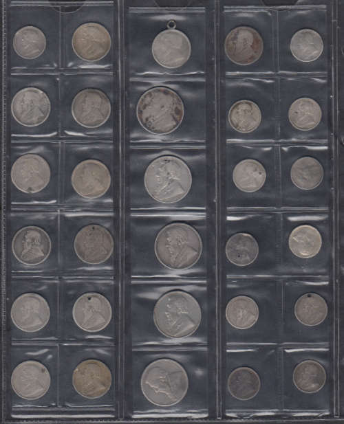 Collection of 30 Paul Kruger ZAR SILVER coins (details condition)