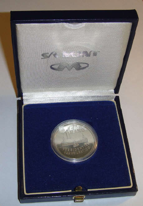 Silver Proof R1: Presidential Inauguration of 1994 (CV R3000)