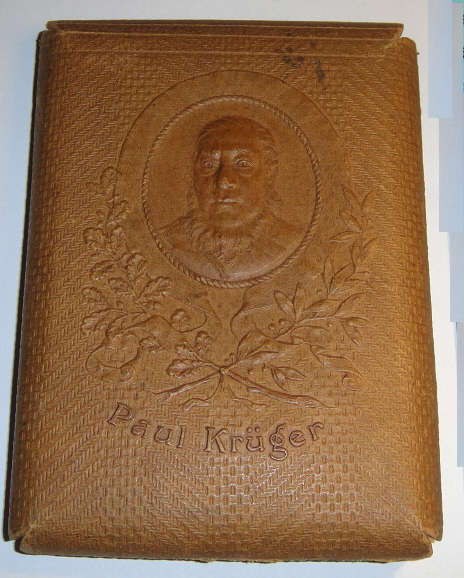 Paul Kruger Embossed Cigar/Cigarette holder. with ZAR Coat-of-Arms