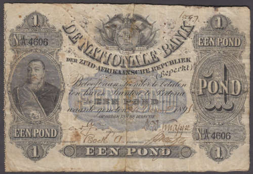 Een Pond: 24 November 1891 : De Nationale Bank der Zuid-Afrikaansche Republiek Beperk