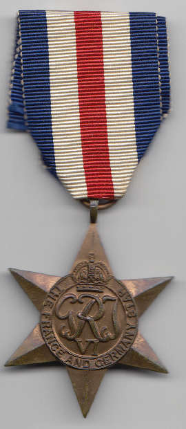 Second World War (WW2) France and Germany Star (Full Size)