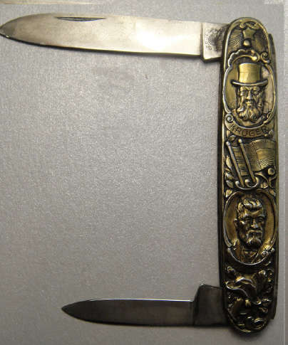 Paul Kruger and Christiaan de Wet Pocket Knife made by C. Schieler Solingen