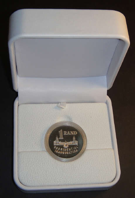 Silver R1 Proof Protea: 1994 Presidential Inauguration: Presented in WHITE VIP BOX